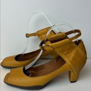 Sergio Tomani Peep Toe Ankle Strap Heels Sandals Genuine Leather Sz 40 Handmade